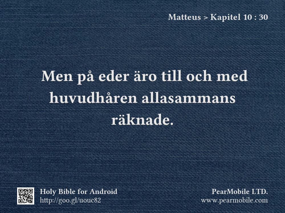 Matteus, Kapitel 10:30